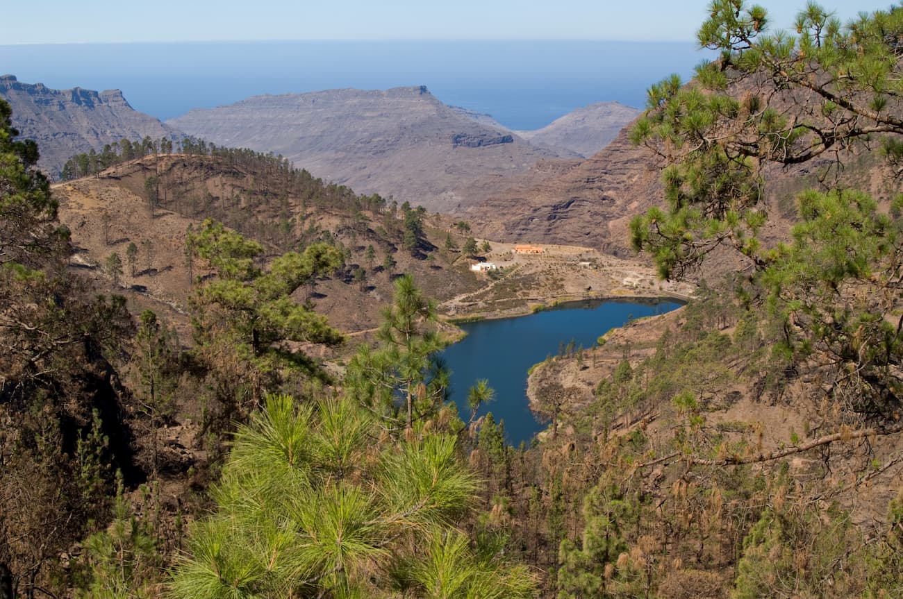 Reservoir. The Nublo Rural Park. Mogan. Gran Canaria.