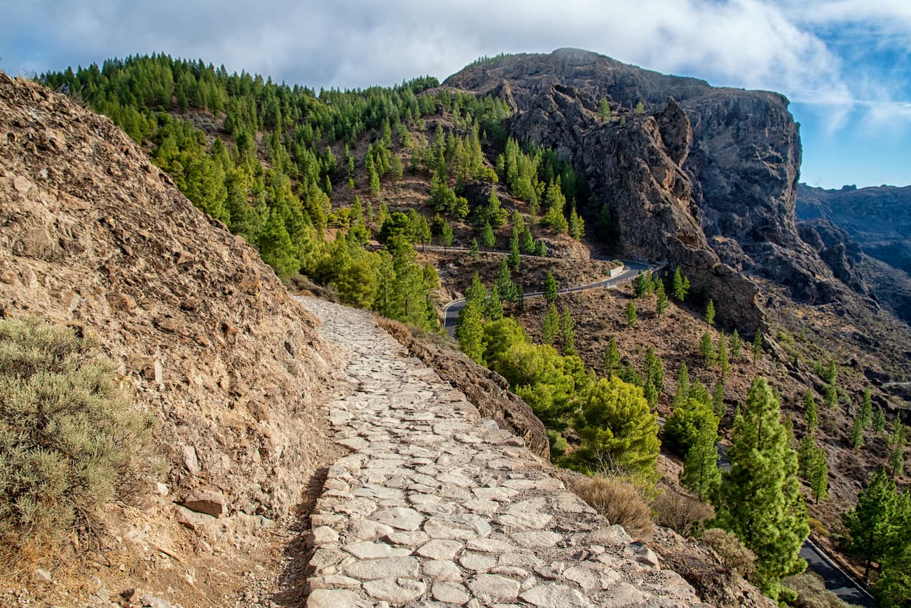 The Roque Nublo mountain in Gran Canaria