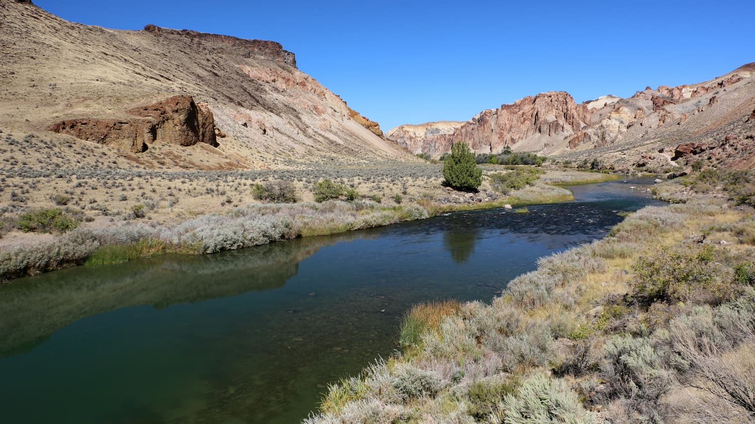 Scenic River. Owyhee Mountains