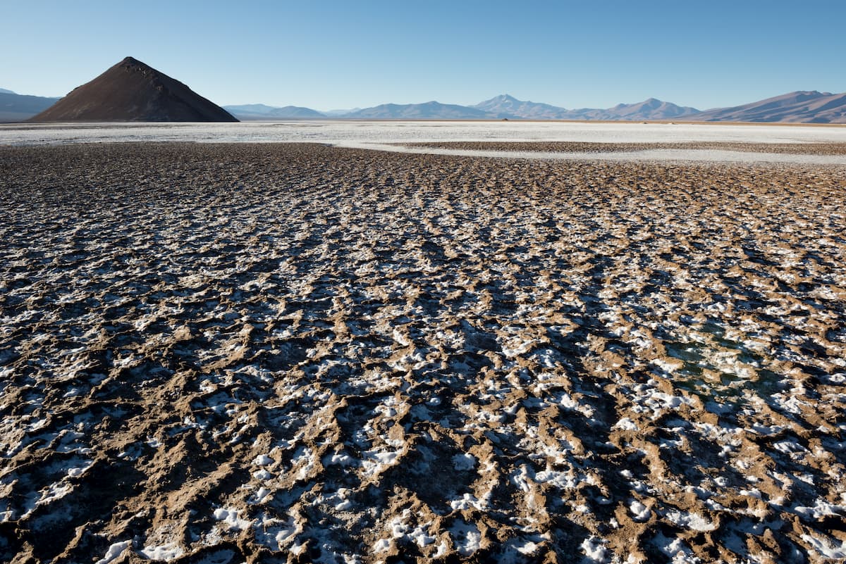 Salt flat of Maricunga in Parque Nacional Nevado Tres Cruces