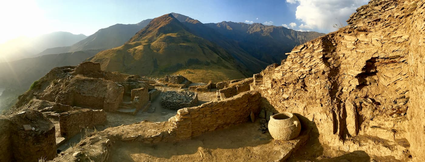 Castle Karon archeological site in GBAO, Tajikistan. Pamir