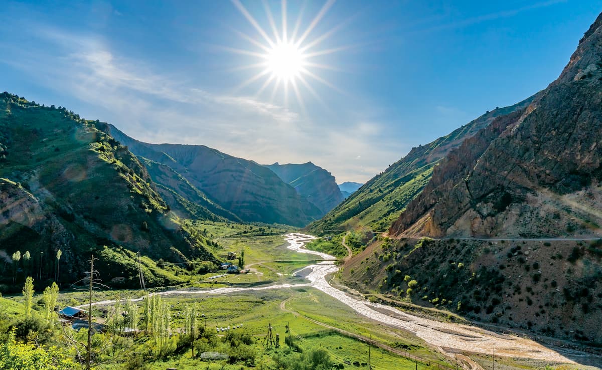 Khoburobot Pass from Qalai Khumb to Dushanbe Breathtaking Panoramic View of Obikhingou River Valley 
