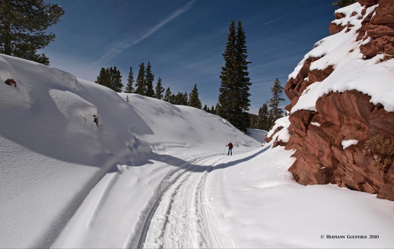 Skiing at Boreas Pass