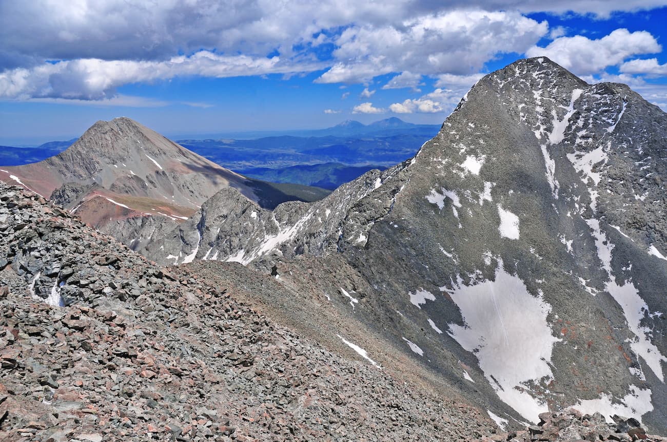 Blanca Peak (R) and Mount Lindsey (L)
