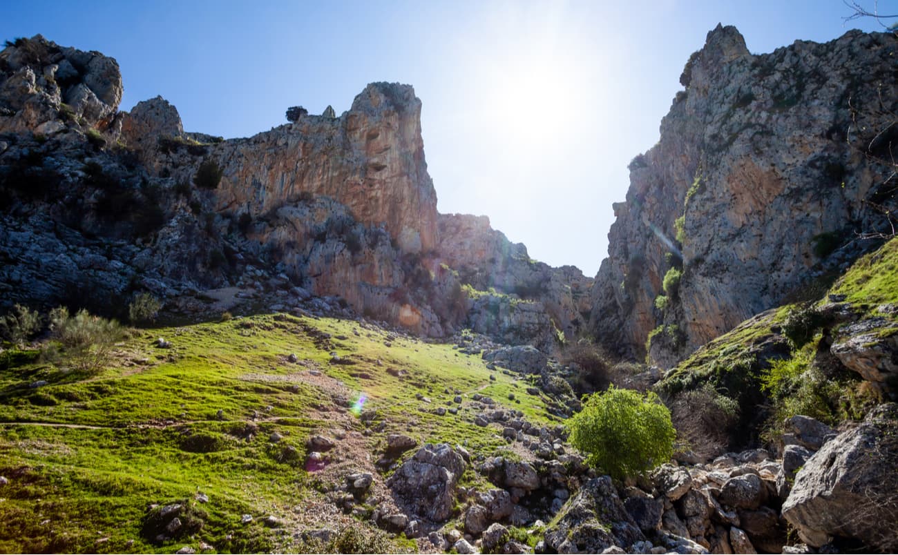 Stony mountains in the Sierras Subbéticas