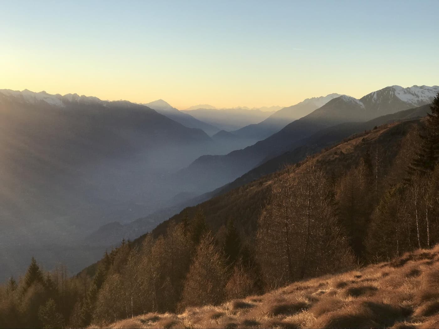 Sunset in Valtellina