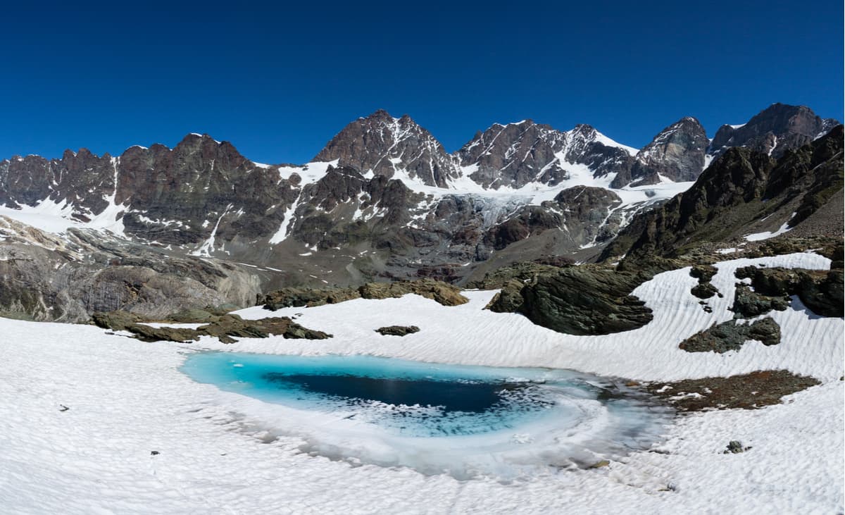 Valtellina mountain ridge
