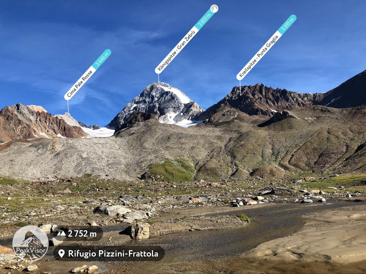 Gran Zebru. Valtellina mountain ridge