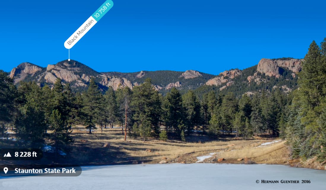 Staunton Cliff from Davis Ponds. Staunton State Park