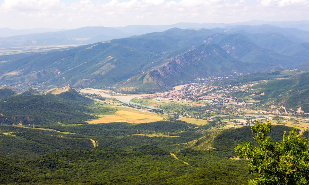 Beautiful view of the old town of Mtskheta 