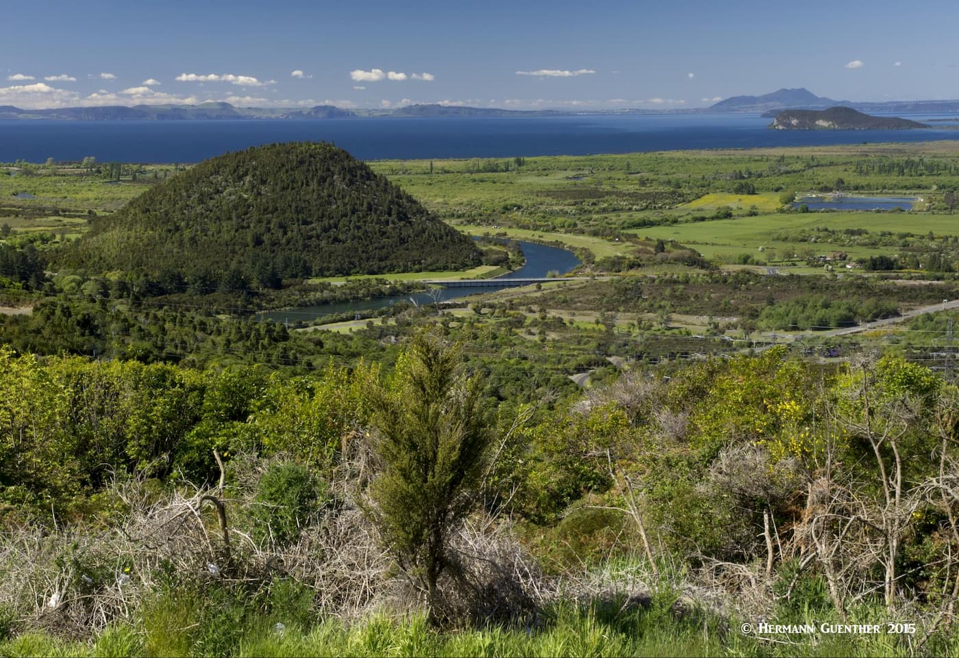 Viewpoint above Turangi, Lake Taupō