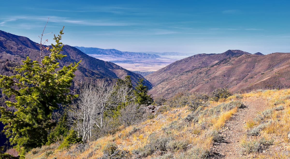 Tooele from the Oquirrh Mountains hiking, Utah