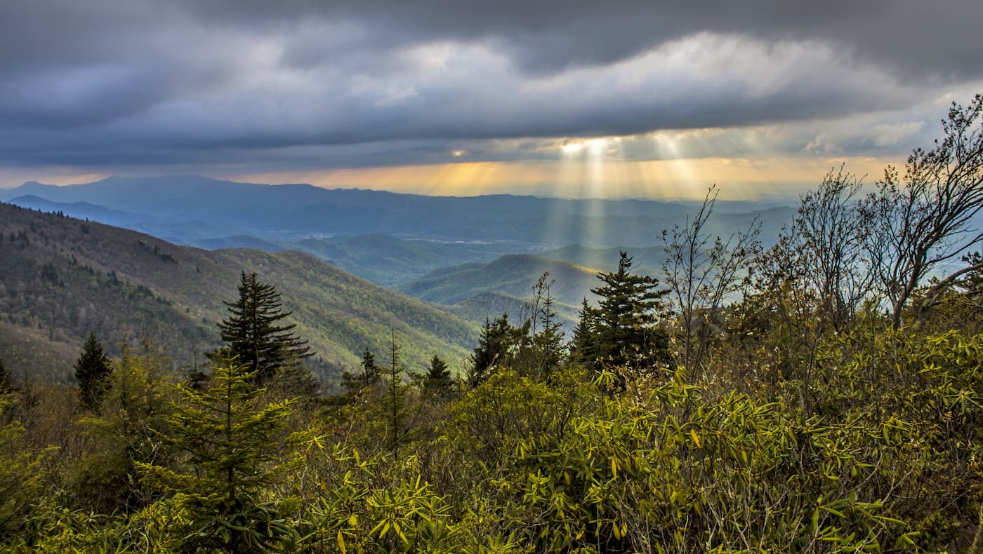 Unaka Mountains. Unicoi County TN as viewed on Horseback Ridge 