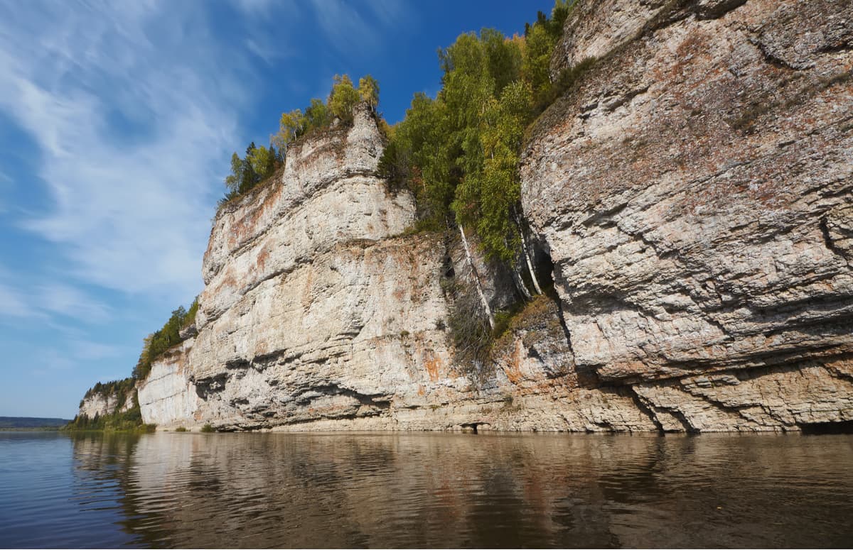 Govorlivy Stone on the banks of the Vishera River