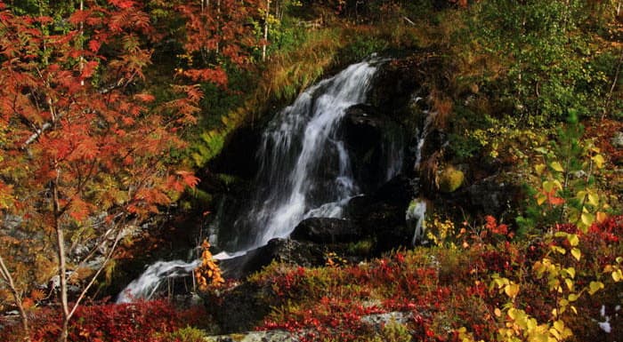 The waterfall on the Tabornaya River
