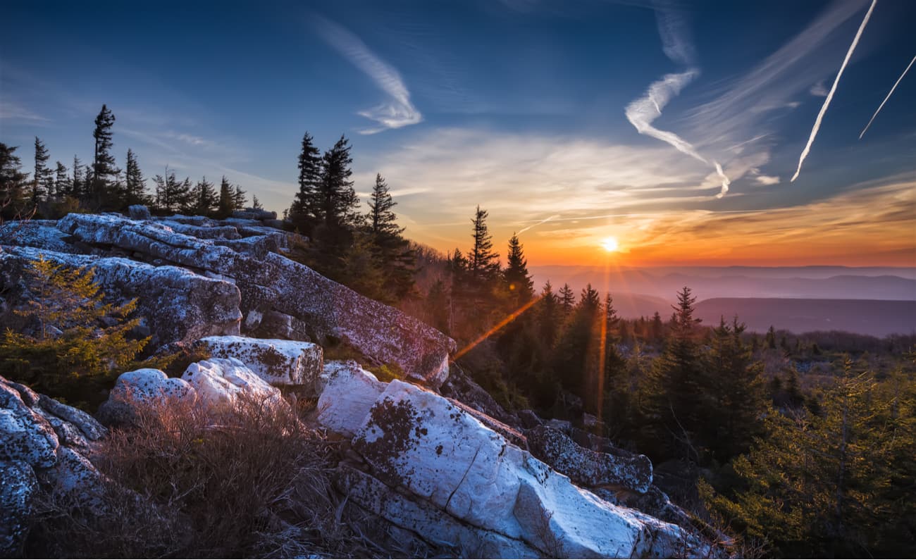 Bear Rocks trail, Virginia de Vest