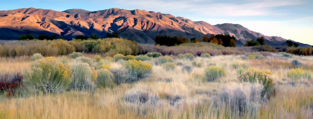 Sunset on the White Mountains, Owens Valley