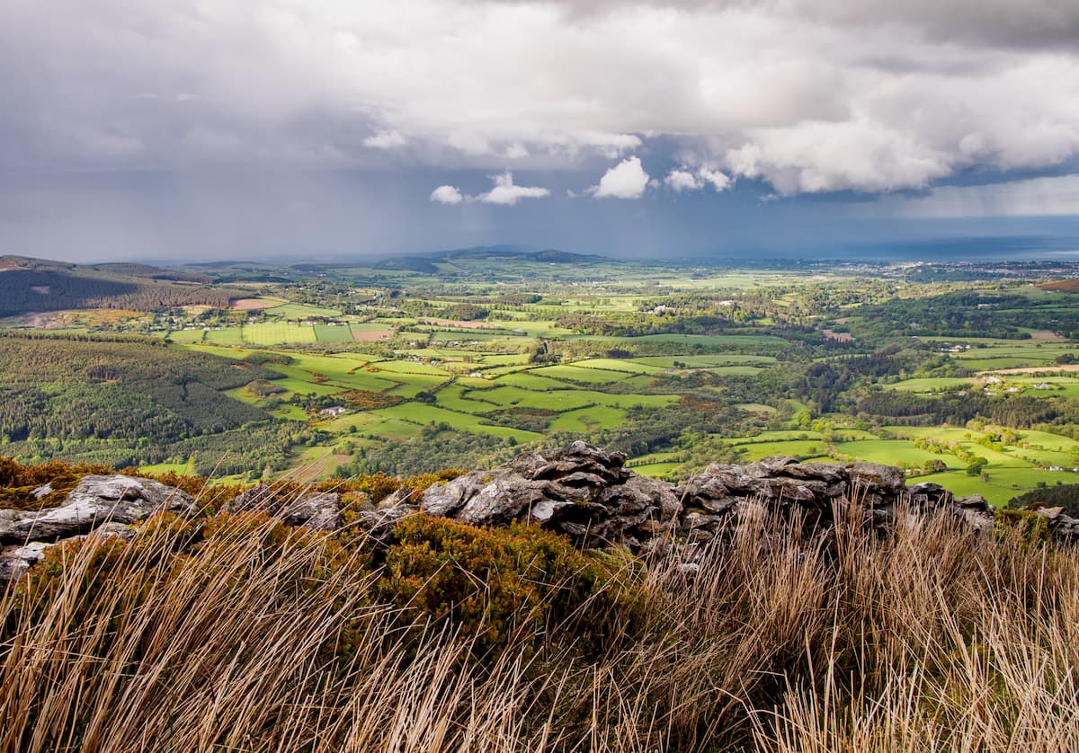 View of Dublin from Maulin. Wicklow Mountains National Park