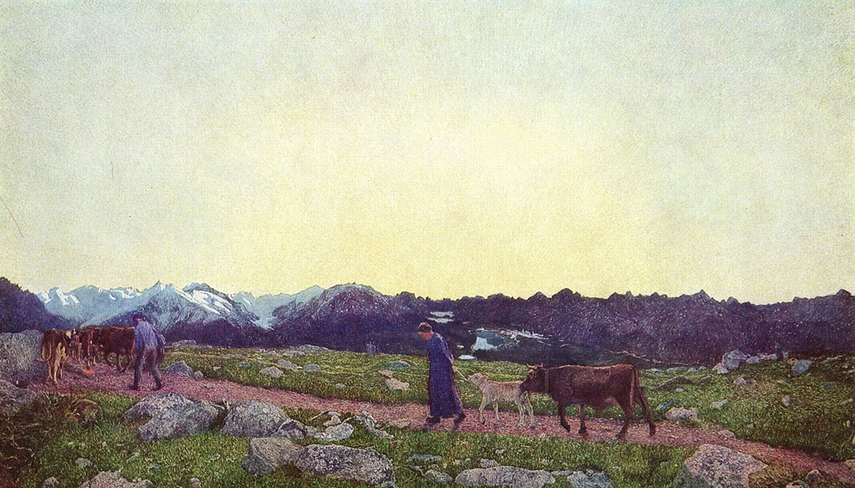 高山三联画：自然，1898-99