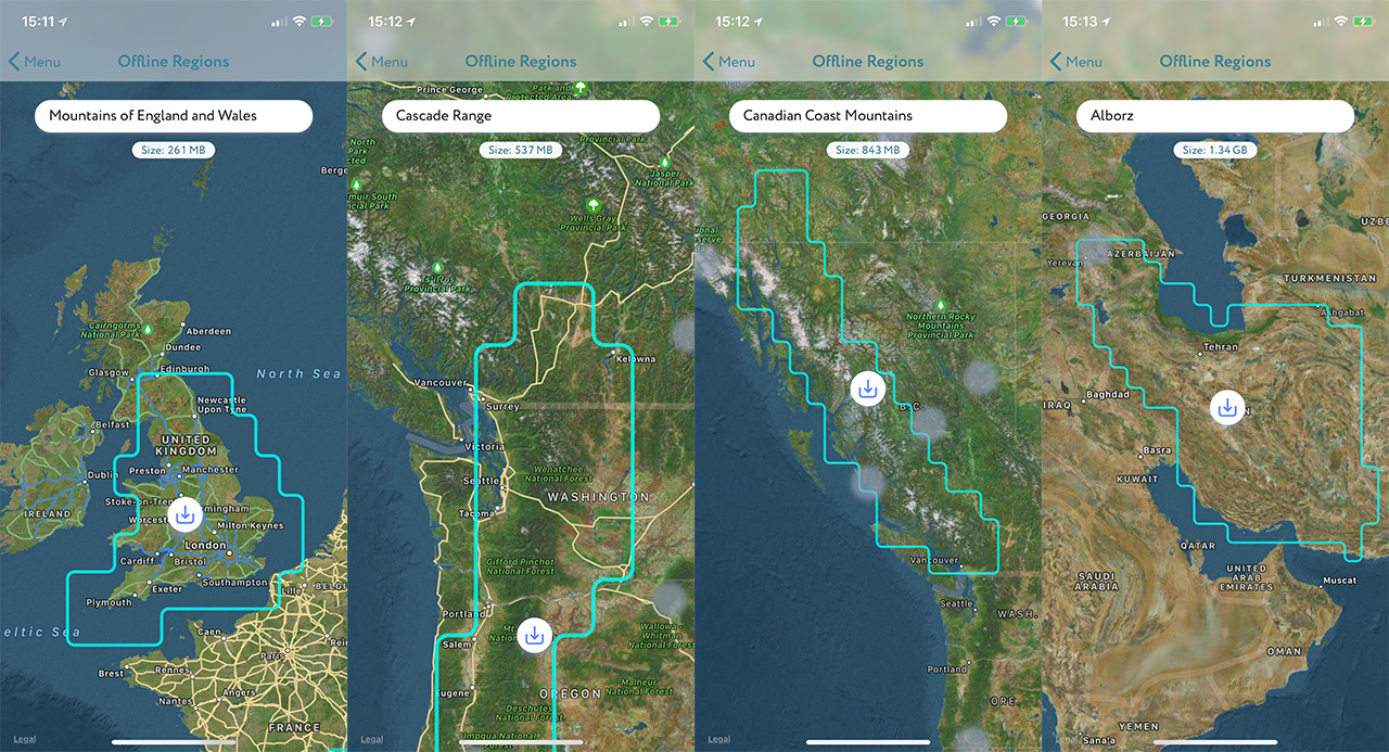 Download 3D maps for offline use