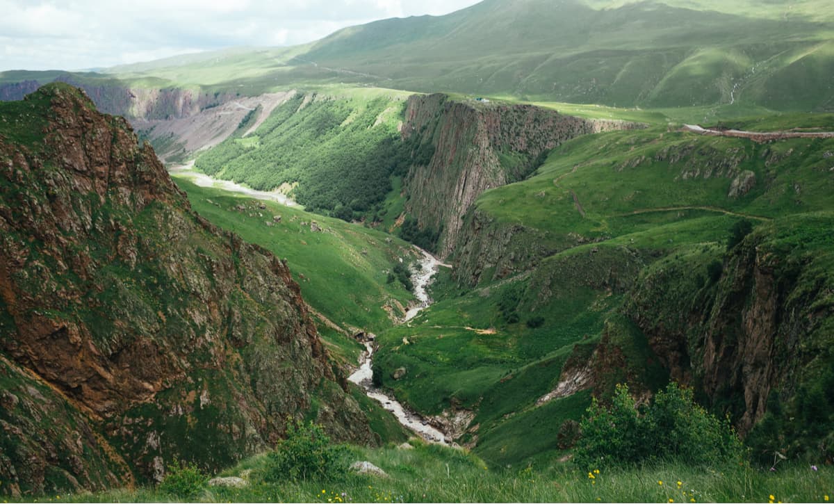 The Dzhyly-Su Hot Springs. Elbrus