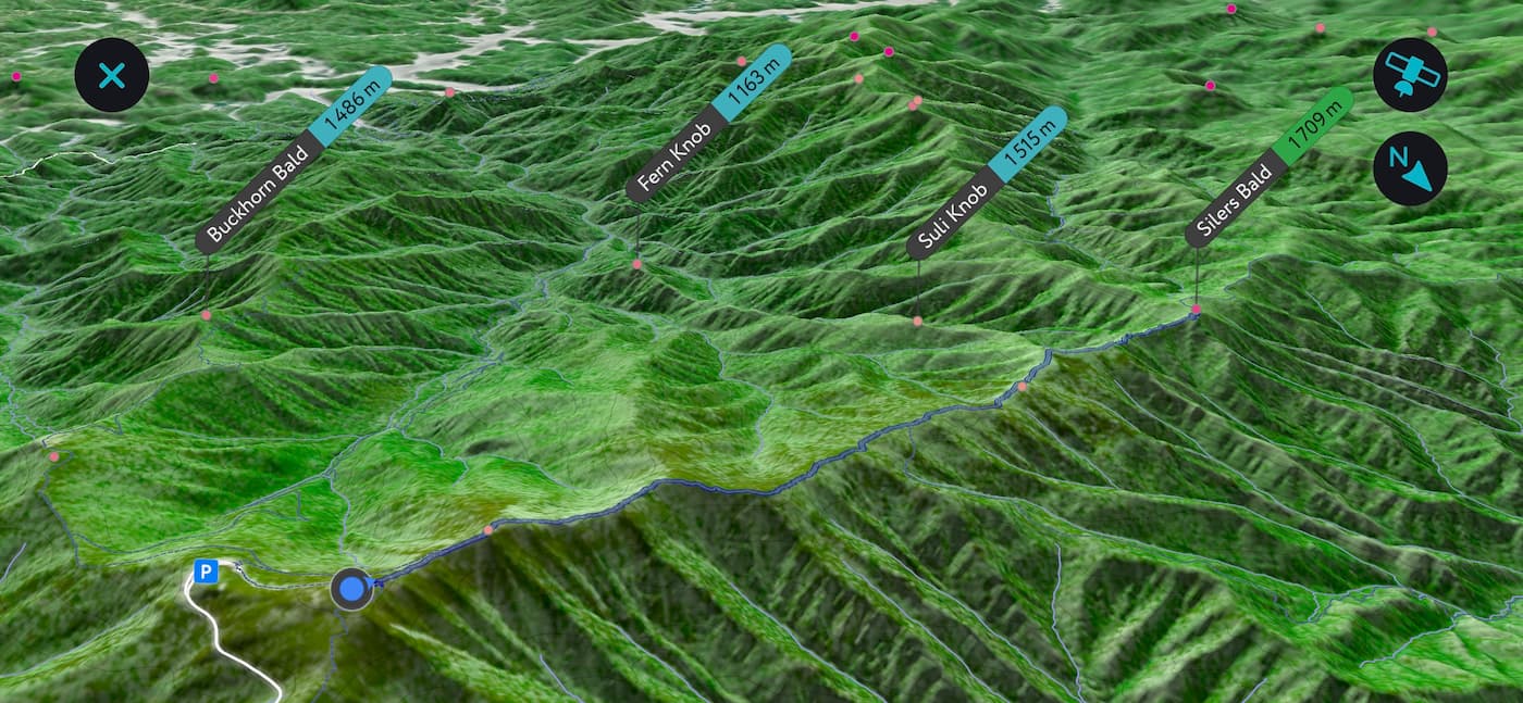 Smokey MT National Park Map