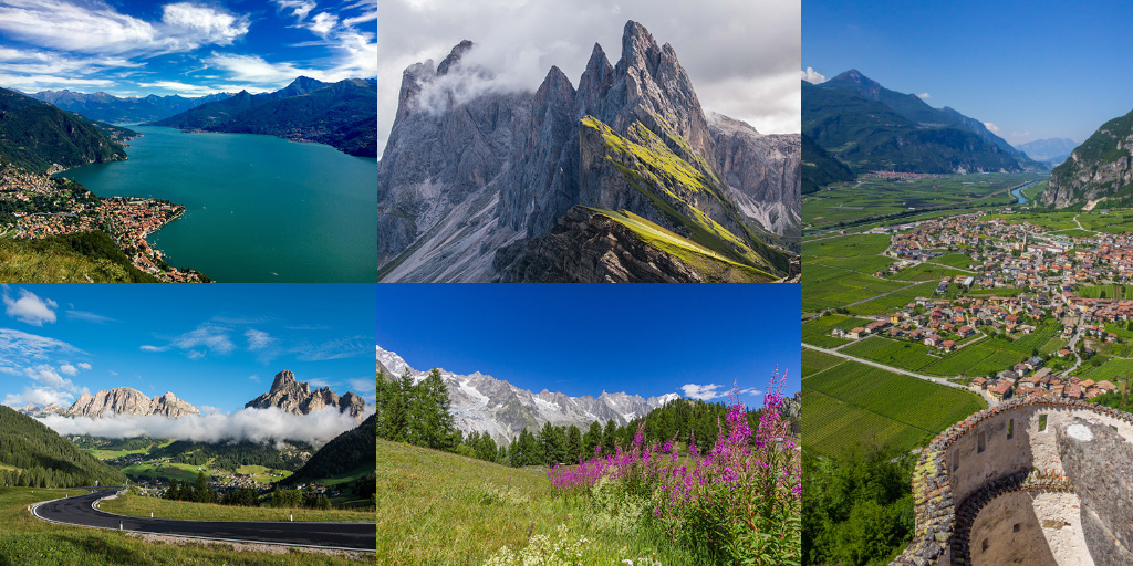 Identifica le montagne in una foto