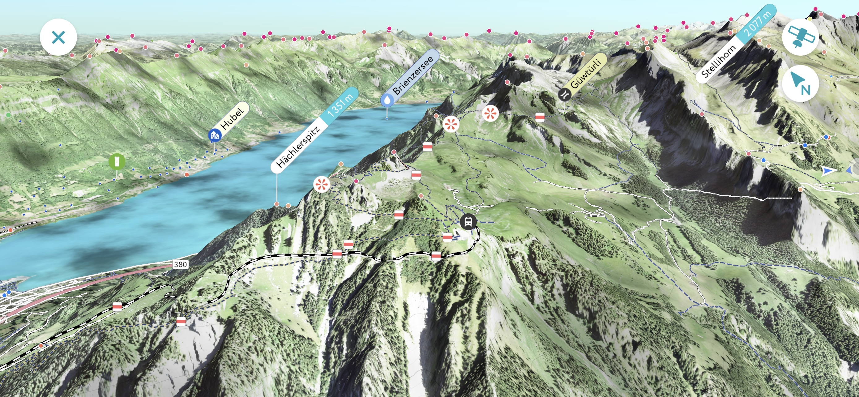 3D карта Плато Шиниге с изображением 1м/px