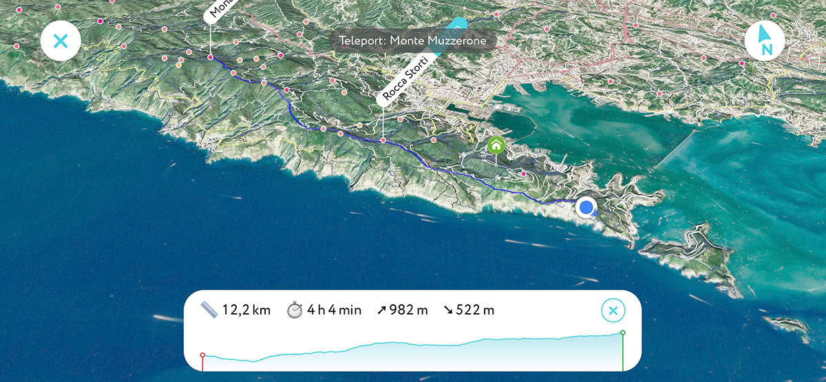 La Spezia, Cinque Terre. Mappa 3D