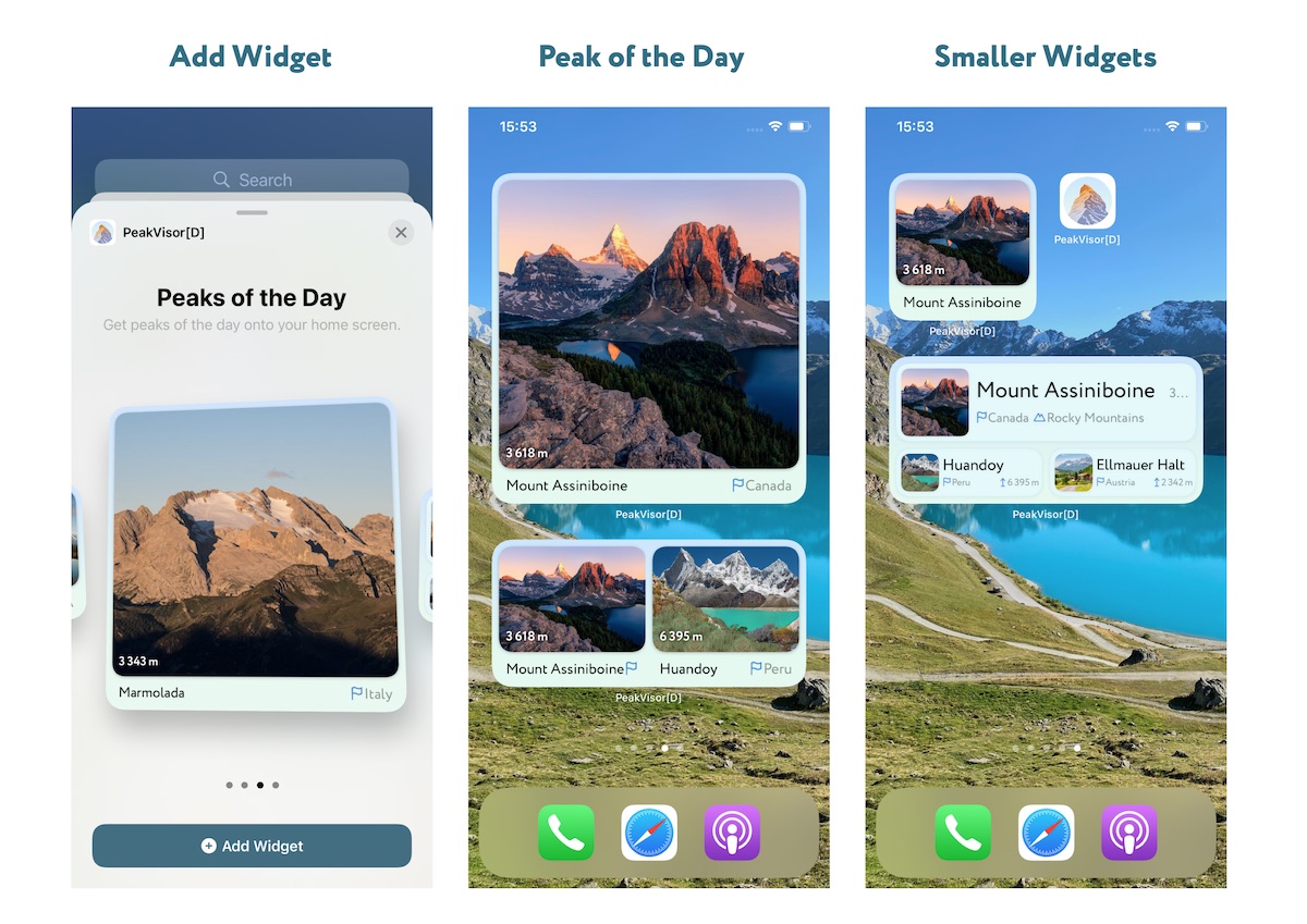 Mountain Widget for iPhone