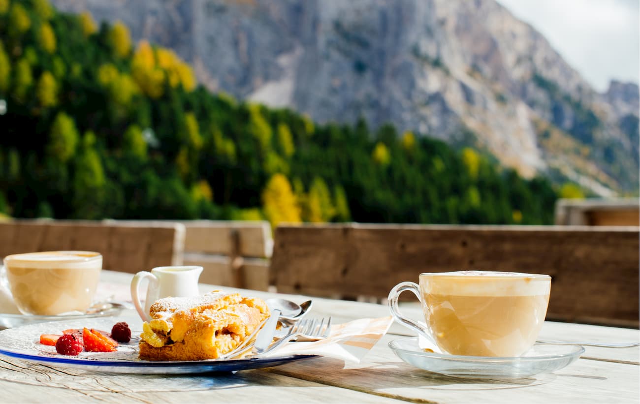 Unique desserts offered by mountain huts