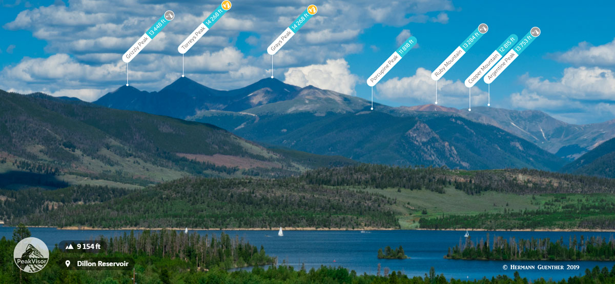 Peaks above Dillon Reservoir