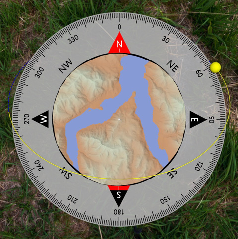 Lake Como in PeakVisor 3D Compass