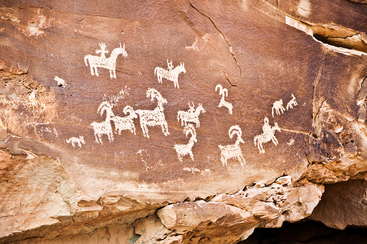 Petroglyphs in Arches National Park