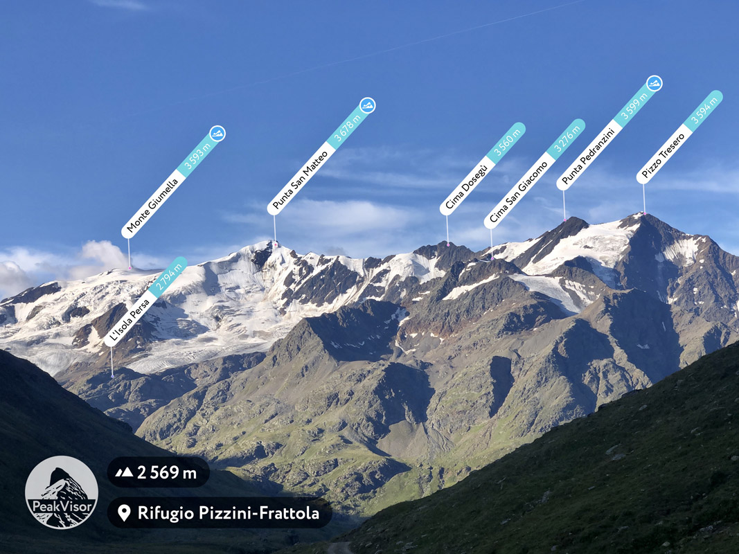 Punta San Matteo, glaciers