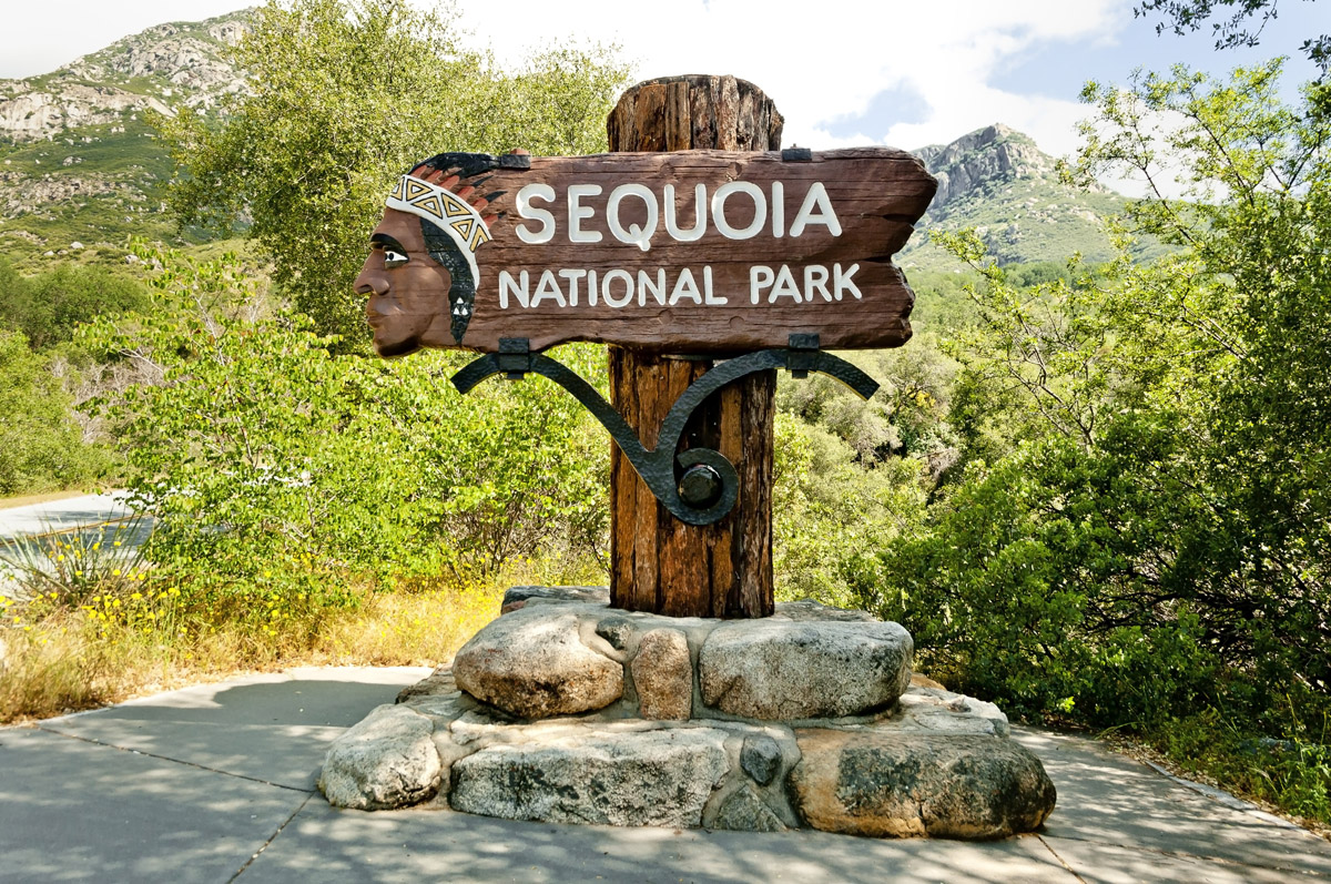 Sequoia National Park signpost