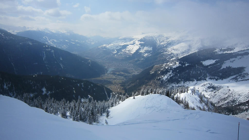 Bourg Saint Maurice and the Tarentaise Valley as seen from La Rosière