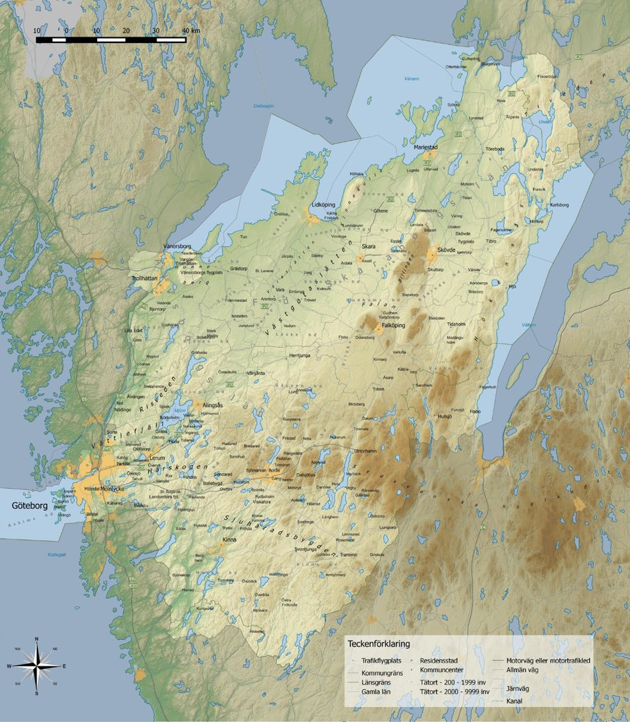 Västra Götalands län Mountains