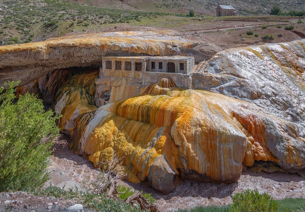 Thermal hotel ruins, Aconcagua Provincial Park, Argentina