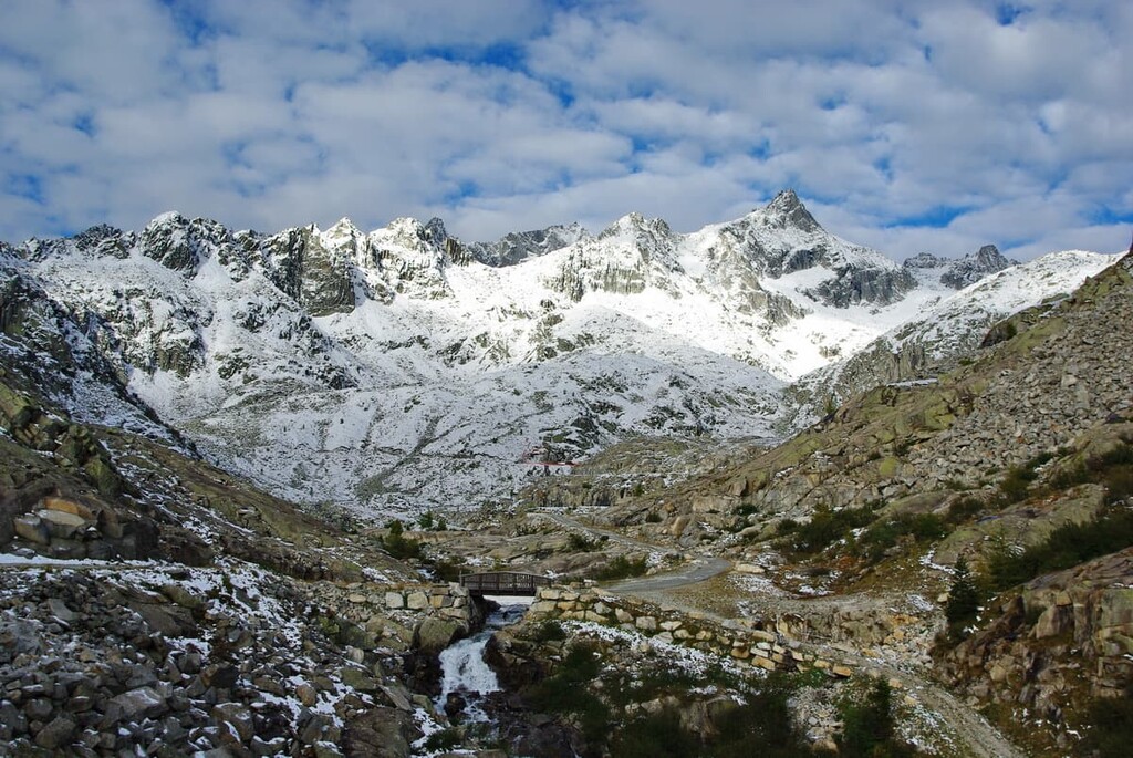  waterfall near Cima Presanella, Adamello-Presanella Alps, Italy