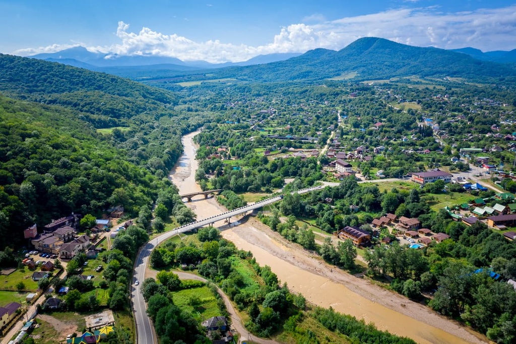 Dakhovskaya village, Adygea, Russia