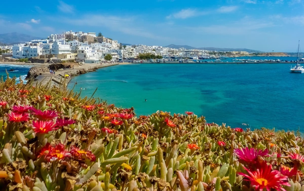 Chora view, the capital of Naxos, Aegean Sea