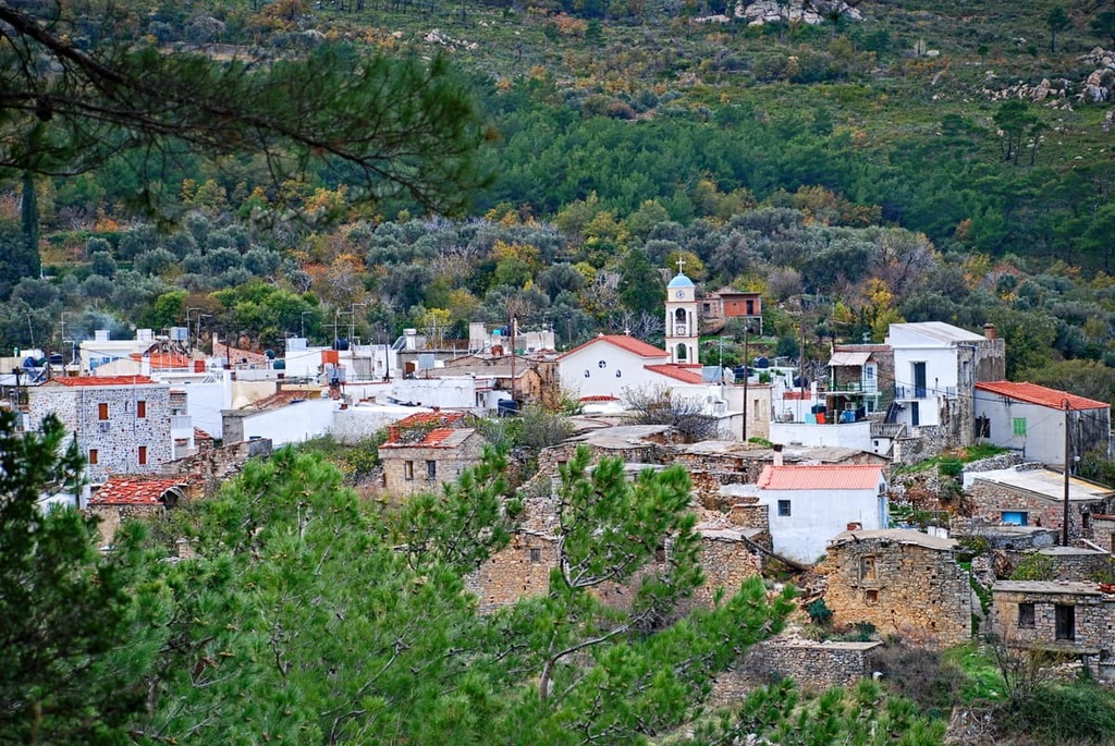 village of Viki, Aegean Sea