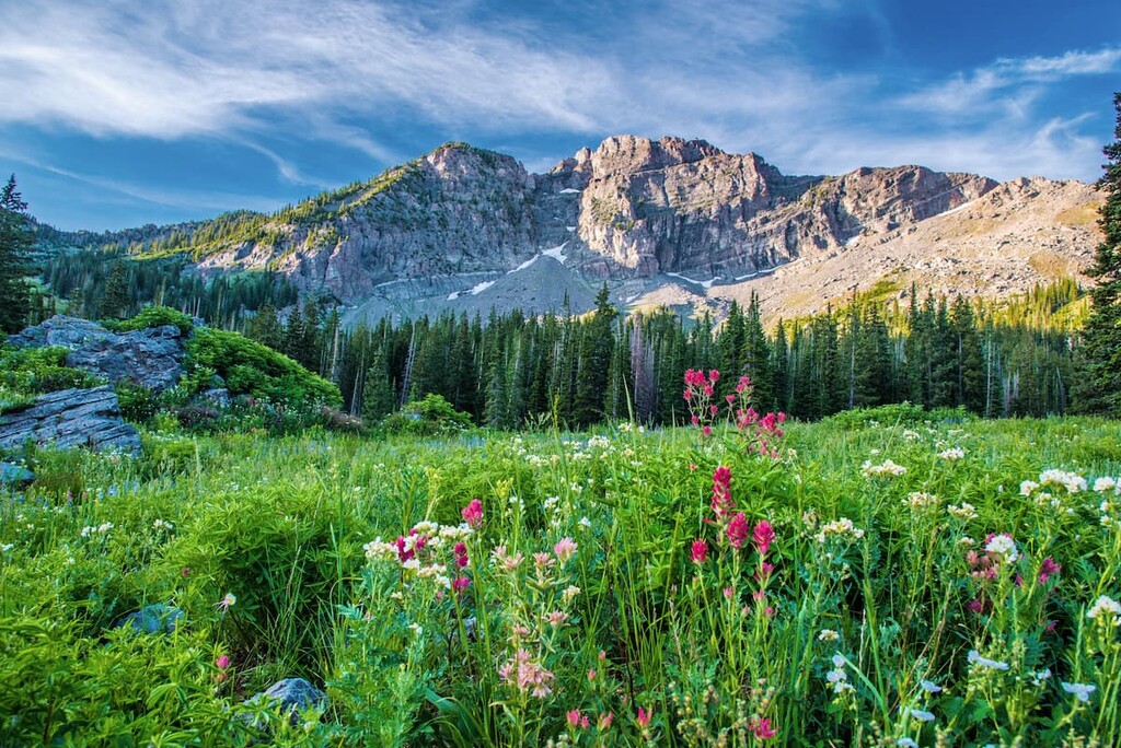 Jagged mountain tops. Albion Mountains, Idaho