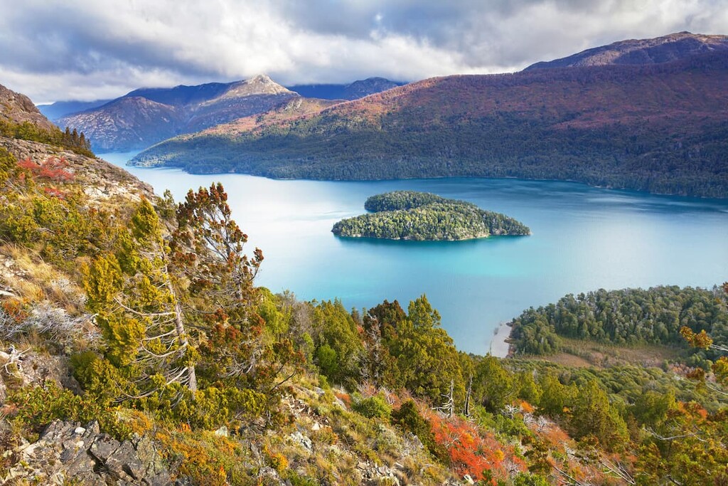Heart island, lake Mascardi, Patagonia, Argentina