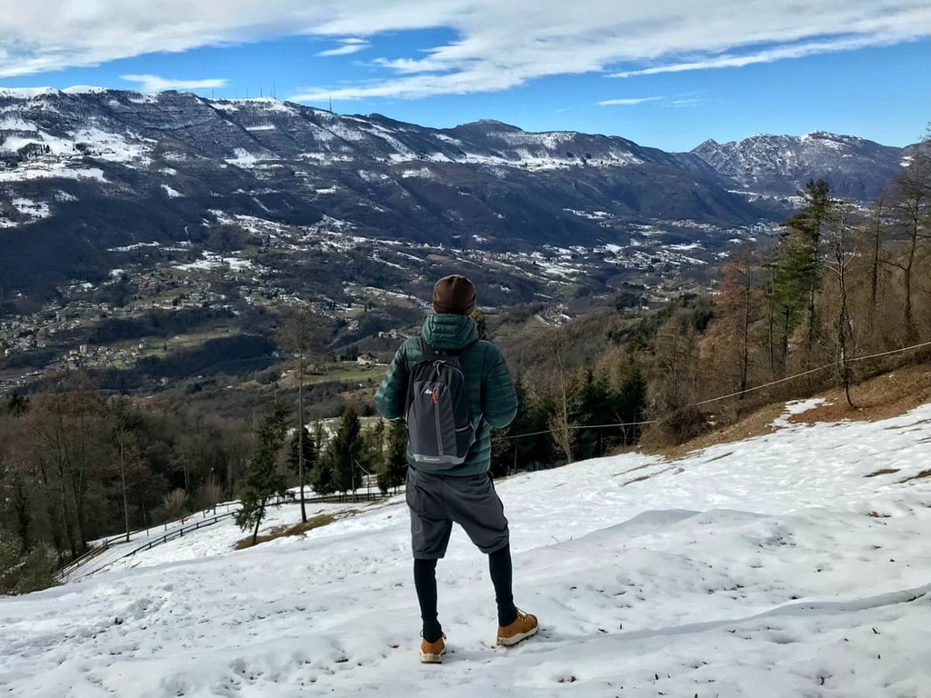 Imagna Valley in winter, Bergamasque Alps, Italy
