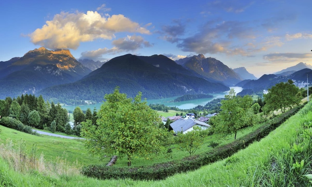 Cadore lake, Bosconero Group, Dolomites, Italy