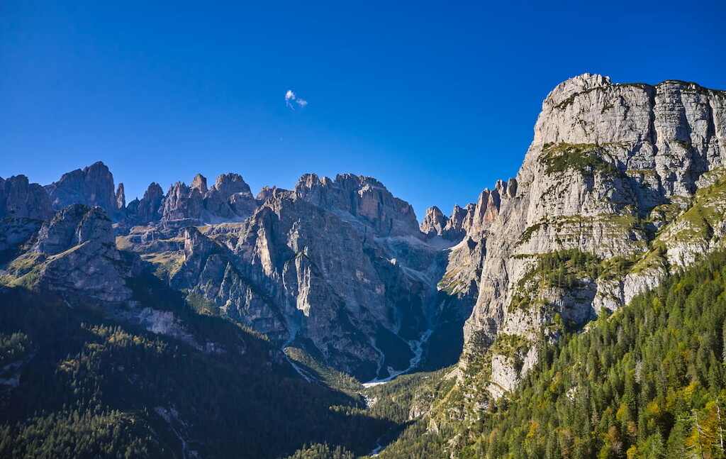 Brenta group from Molveno, Italy