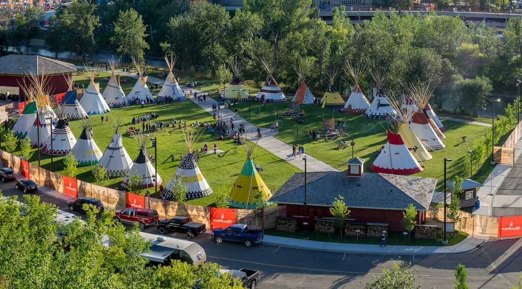 Blackfoot Indian Village at the Calgary Stampede, Clearwater County, Alberta, Canada