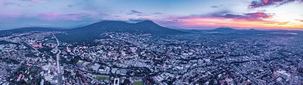 San Salvador city. Crater del Volcan de San Salvador, El Salvador